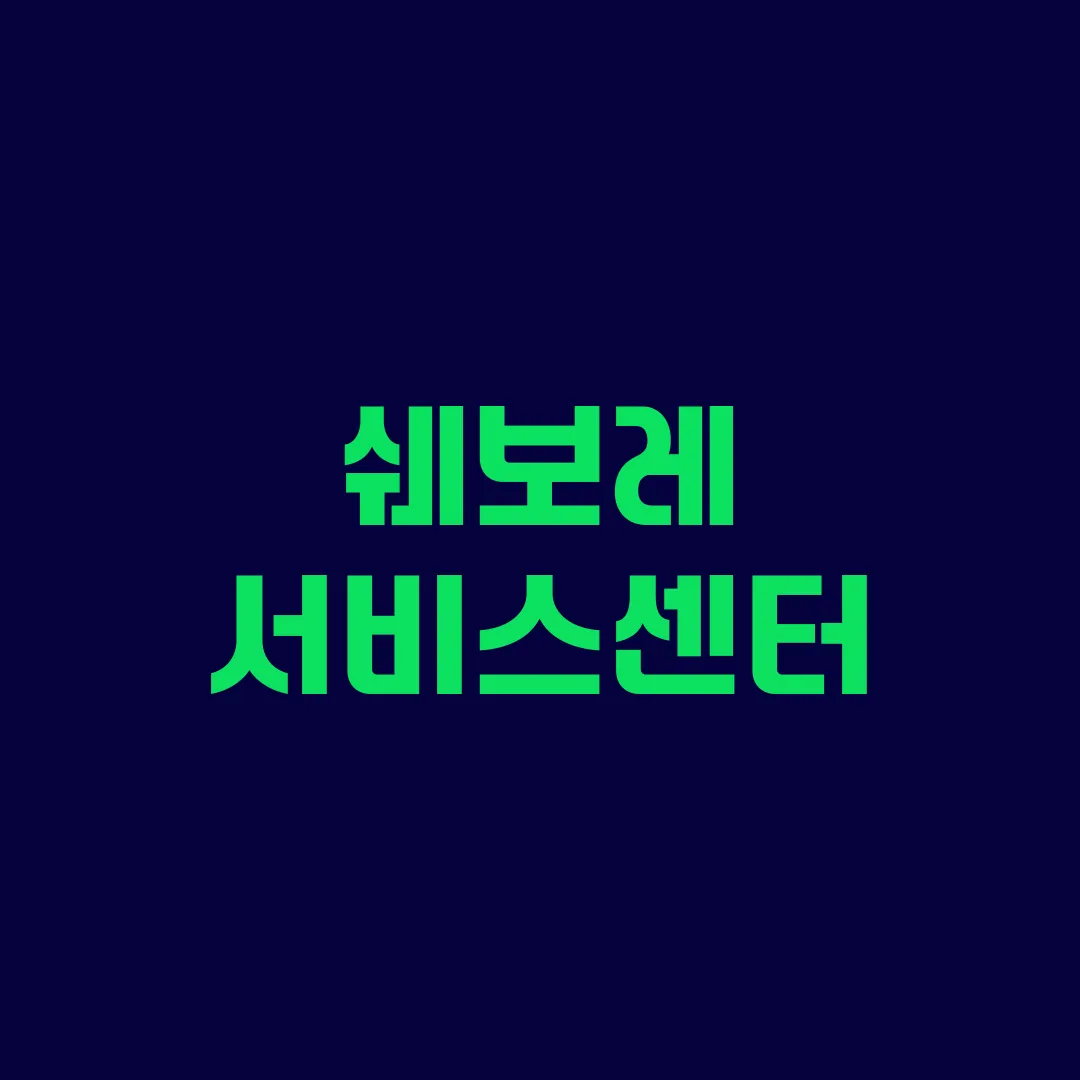 쉐보레 서비스센터